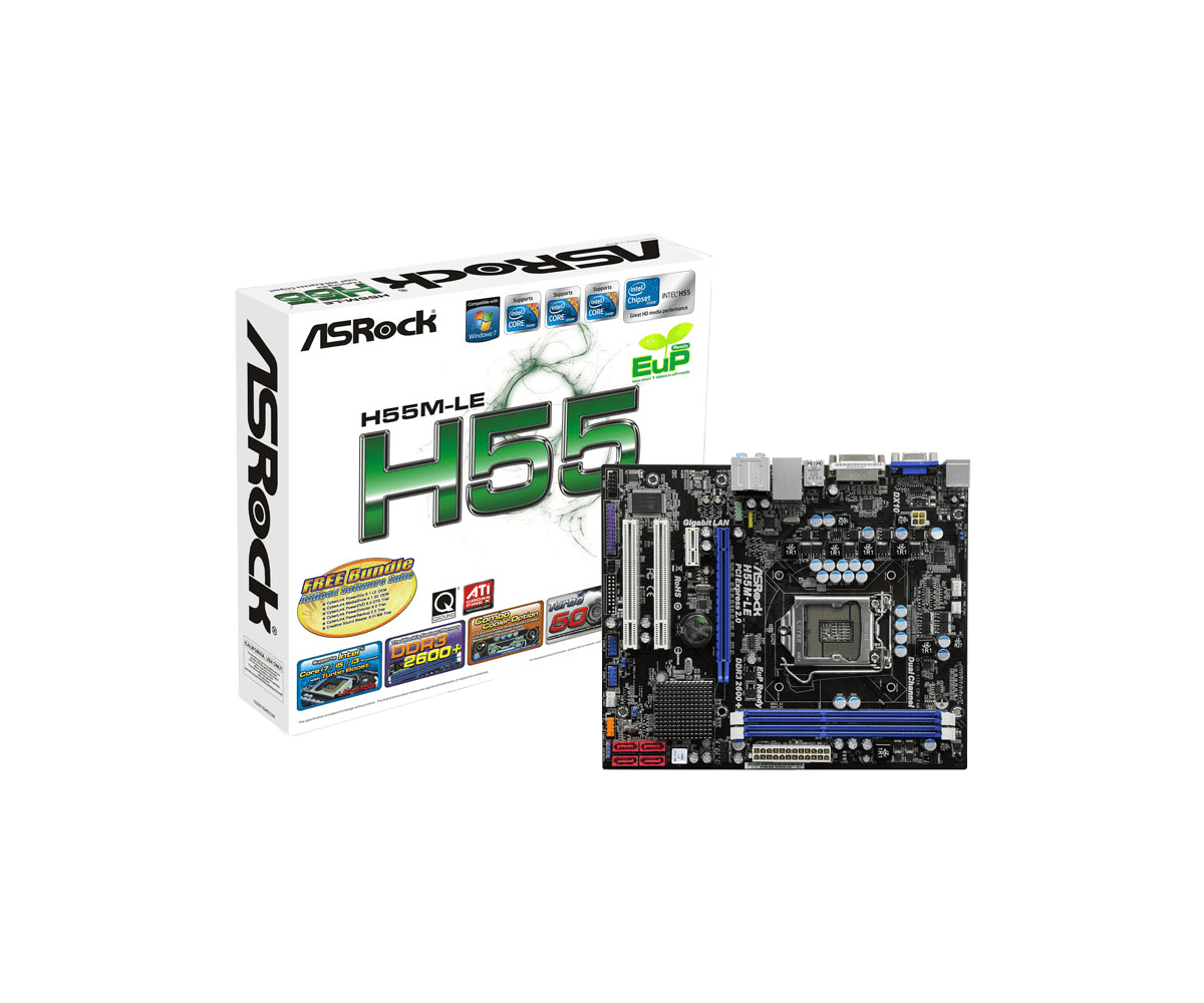 Asrock h55m le зависает