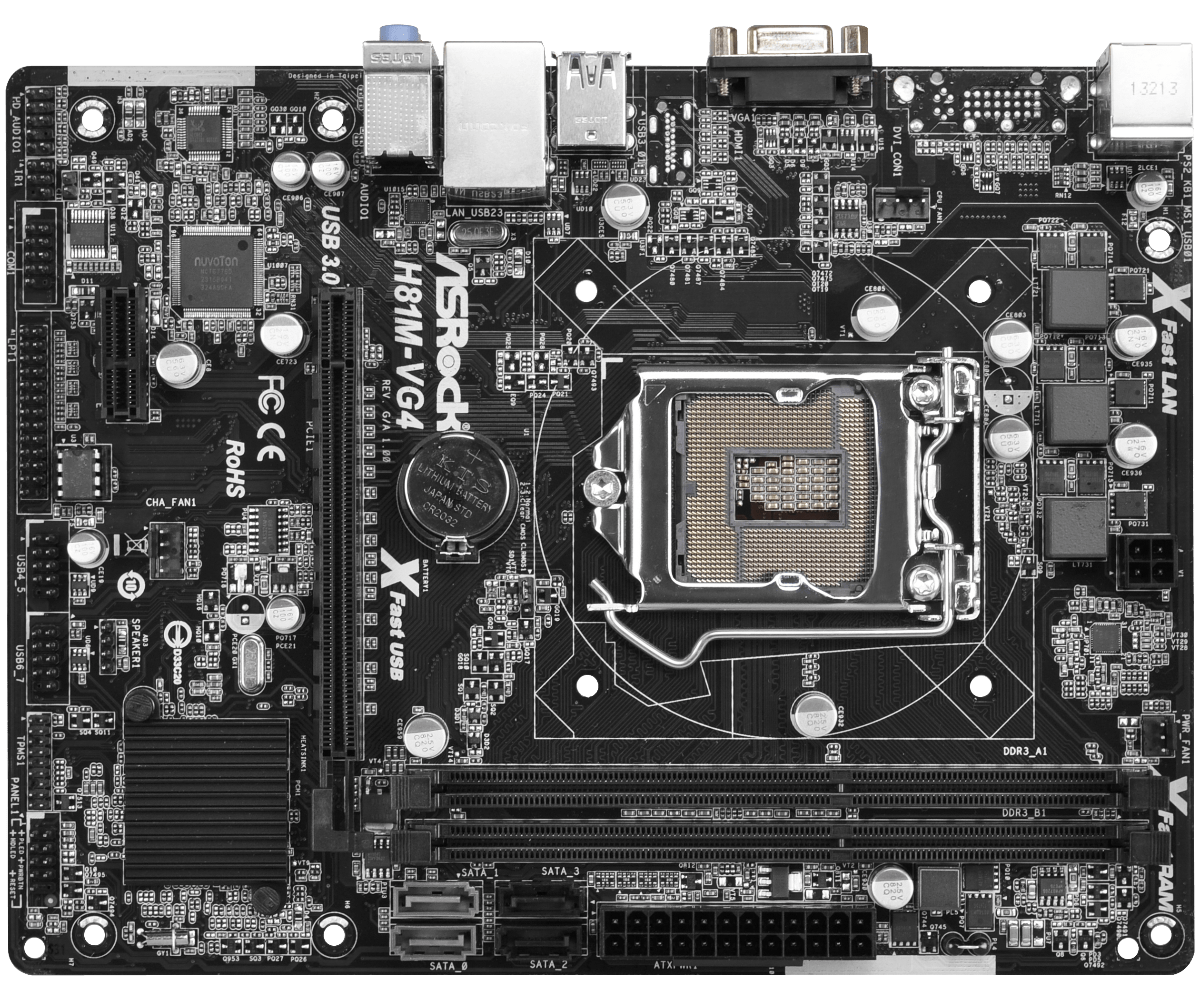 Asrock h81m vg4 схема подключение проводов